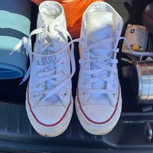 Women’s size 7 White Hightop Converse